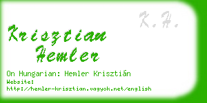 krisztian hemler business card